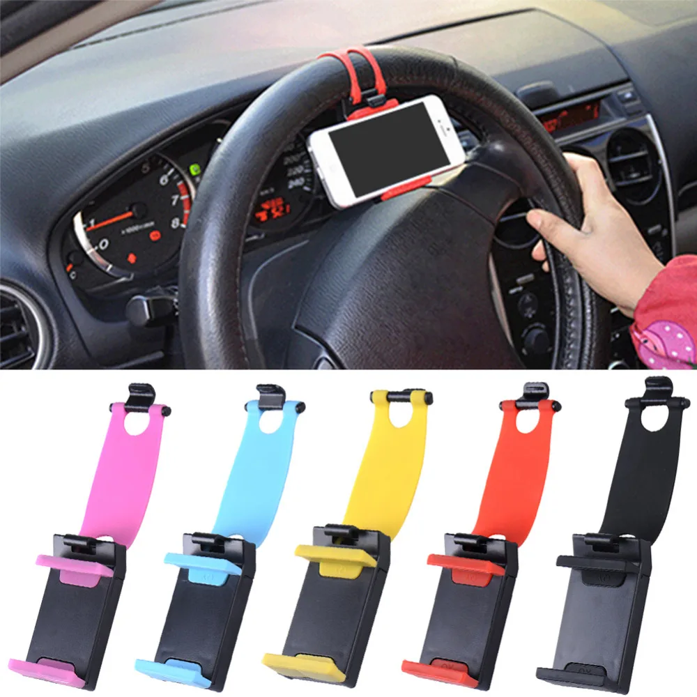 Universal Car Steering Wheel Mobile Phone Holder Bracket for iPhone 4 5 6s Plus For Samsung S4 S5 S6 Smartphone Support GPS Universal Car Steering Wheel Mobile Phone Holder Bracket for iPhone 4 5 6s Plus For Samsung S4 S5 S6 Smartphone Support GPS