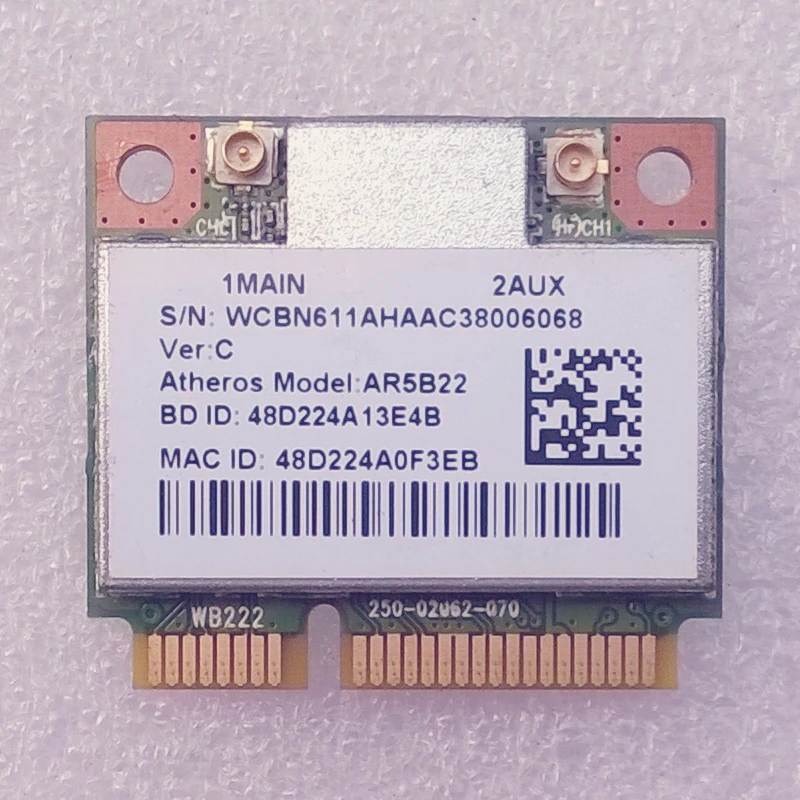 

Оригинал AR5B22 802.11a/b/g/n WiFi и Bluetooth 4,0 карта