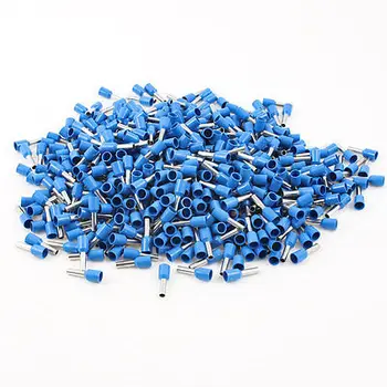 

1000pcs Blue Pre-insulated Tube Terminals Cable Lug for 14 AWG E2508 Free shipping
