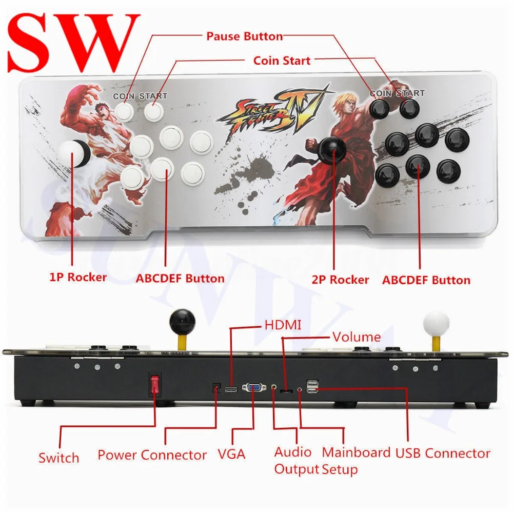 2199/2070 в 1 аркадная игровая консоль с HDMI/VGA выходом Jamma кабинет домашняя станция 9 S/9 H PCB доска семейная Боевая игровая консоль