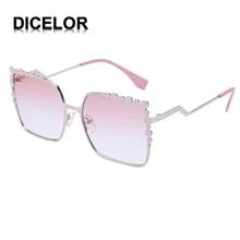 DICELOR Brand Goddess Tears Sunglasses 2017 Newest Fashion Crystal Women Sunglasses Pink Designer Sunglasses font b