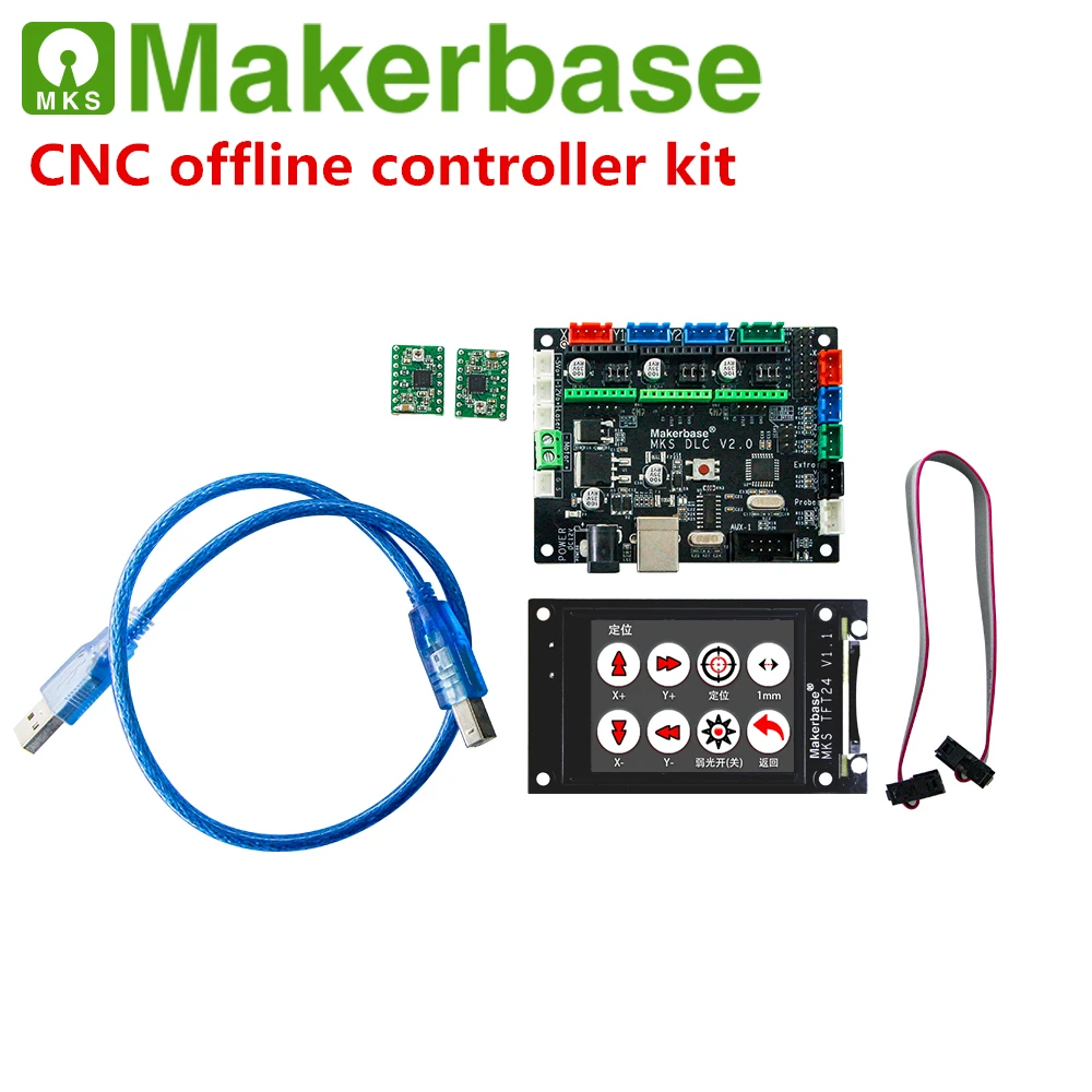 

OFF-LINE MKS DLC GRBL CNC controller + MKS TFT 24 touch screen CNC laser control panel DIY parts USBcnc 3 axis stepper motor