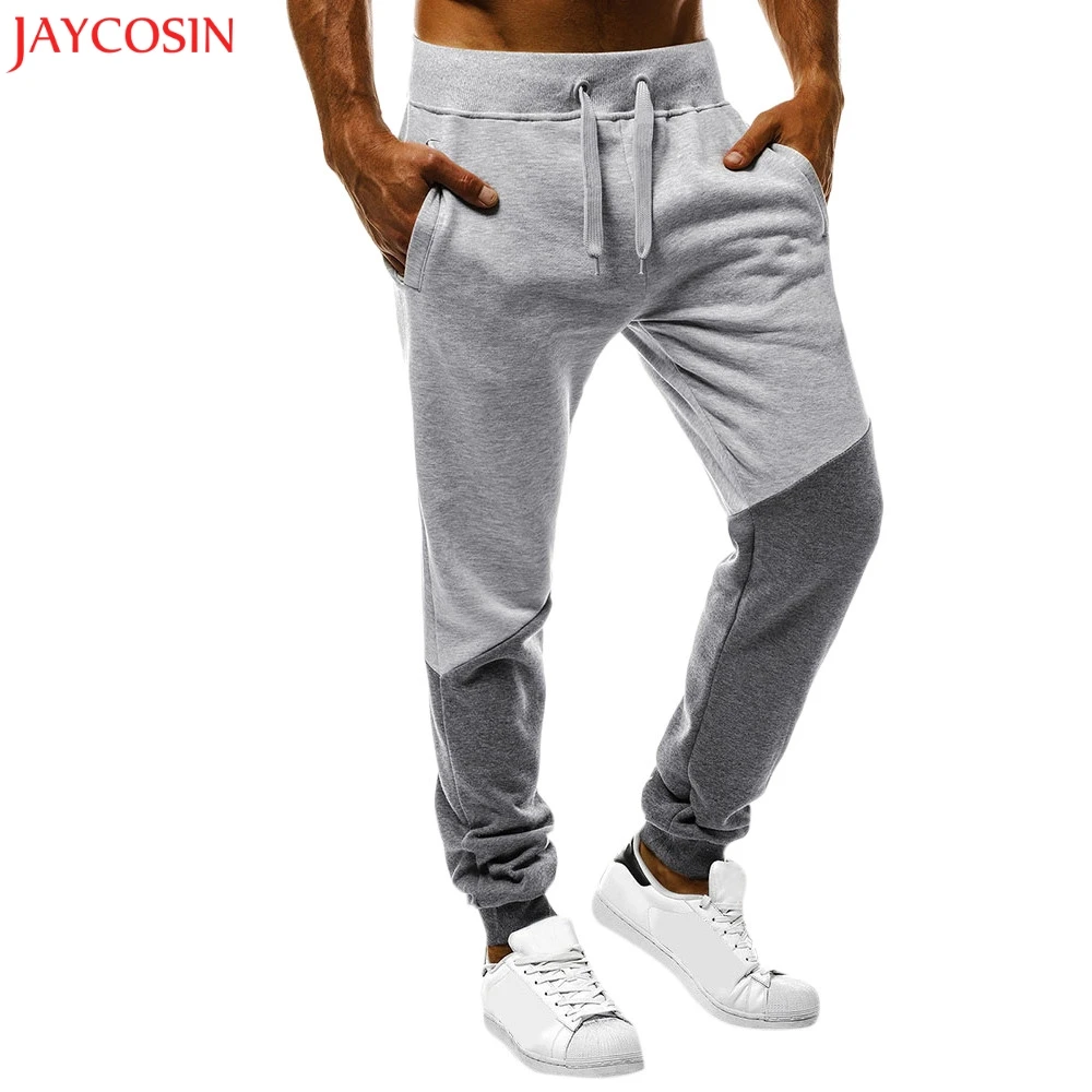 JAYCOSIN мужские спортивные брюки осенние джоггеры пэчворк повседневные тренировочные брюки с завязками брюки с принтом обычные брюки