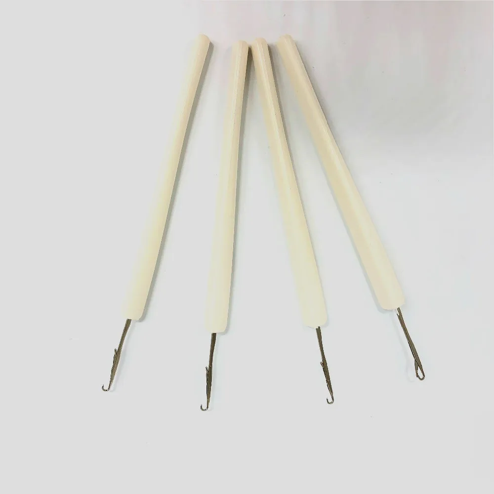 

4PCS Crochet Work Hook & Latch Tool Set Spare part for Silver Reed Brother Singer Knitting machine 4.5mm Gauge KH868 KH940