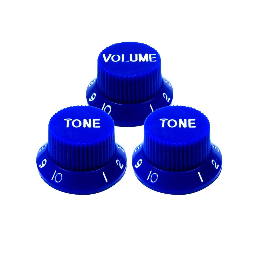 Sell 1set 1V2T dark blue st guitar knobs DIY guitar spare parts