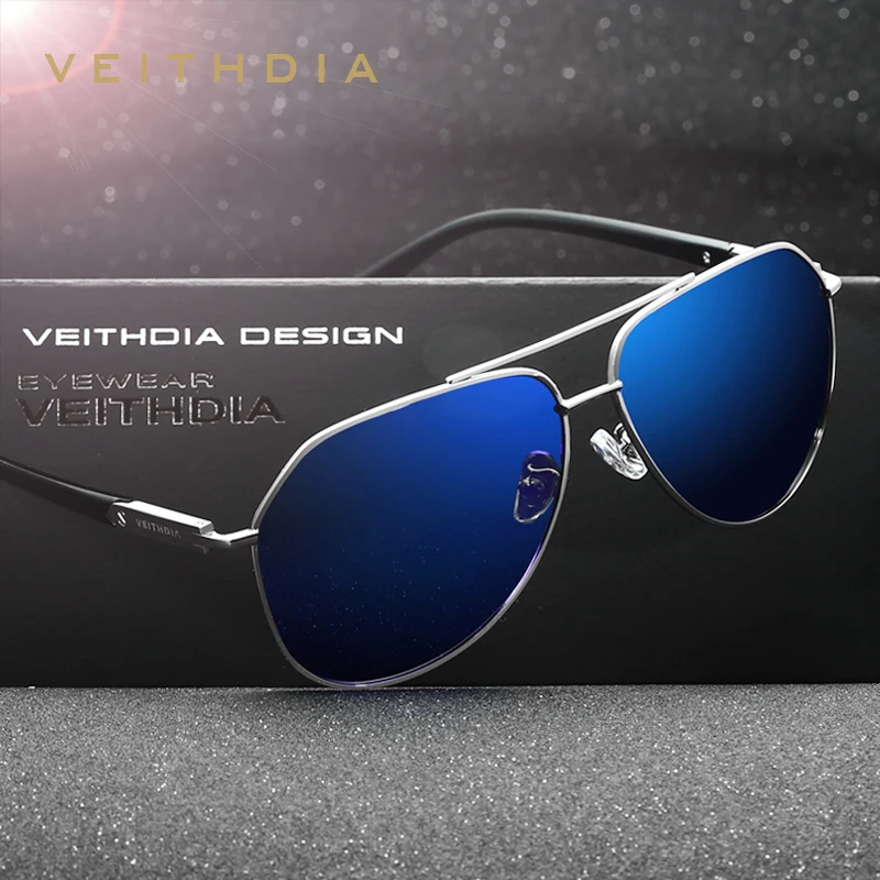 Мужские солнцезащитные очки VEITHDIA винтажные брендовые дизайнерские с