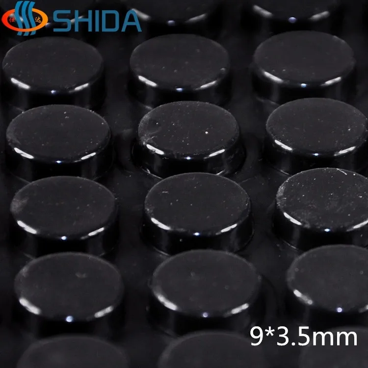 Черные 100 шт 9x3,5 мм самоклеющиеся плоские силиконовые подушечки для ног Противоскользящий силиконовый резиновый пластиковый бампер палочки амортизирующие подушечки