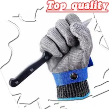 NMSafety Hig quality Safety Cut Proof Protect Glove 100% Stainless Steel Metal Mesh Butcher Gloves AISI 316L