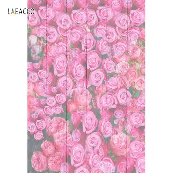 

Laeacco Pink Rose Flowers Hardwood Planks Baby Newborn Wedding Party Love Photo Backgrounds Photography Backdrops Photo Studio