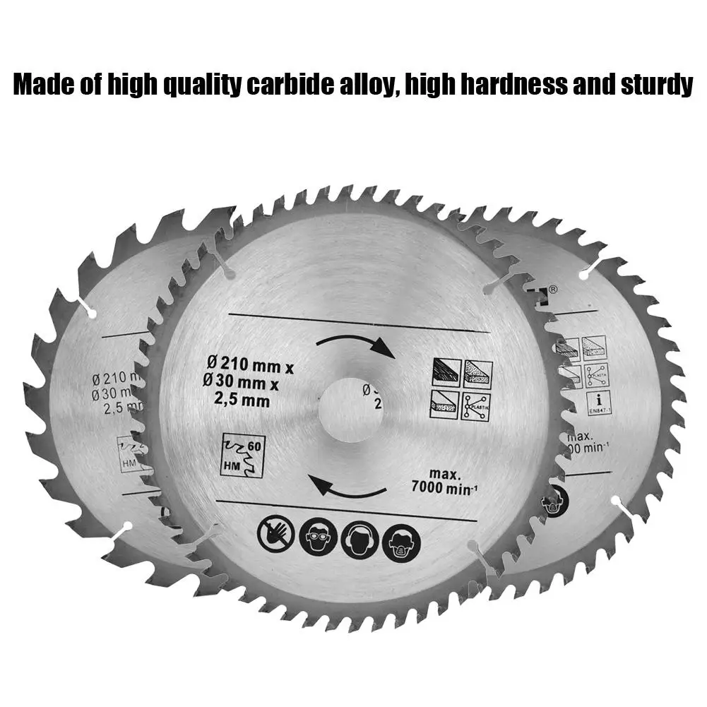 3 шт. пильный диск 210 мм 24, 48 T, 60T TCT пильный диск 30 мм Диаметр