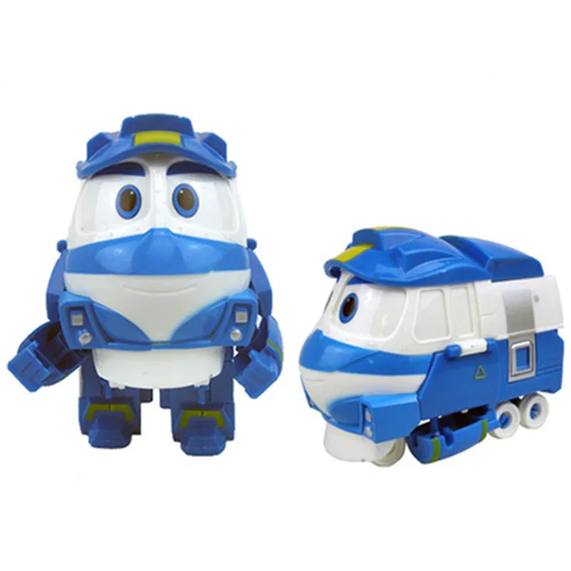 NEW hot 13cm Robot Trains Transformation Kay Alf Dynamic Train Family Deformation Train Car Action Figure Toys Doll for children