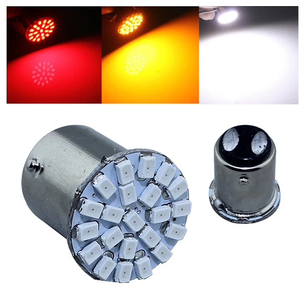 10X BA15D P21/5W 1157 22 LED SMD Car Auto Tail Side Indicator Lights