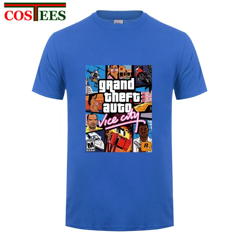 Дропшиппинг E packet Grand Theft Auto Vice City футболка GTA футболки игровые мужские большой