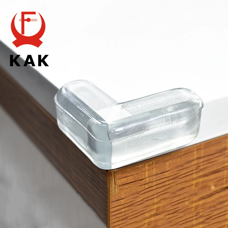 

KAK 4PCS Child Baby Silicone Safety Protector Table Corner Protection Children Anticollision Edge Corners Guards Cover for Kids