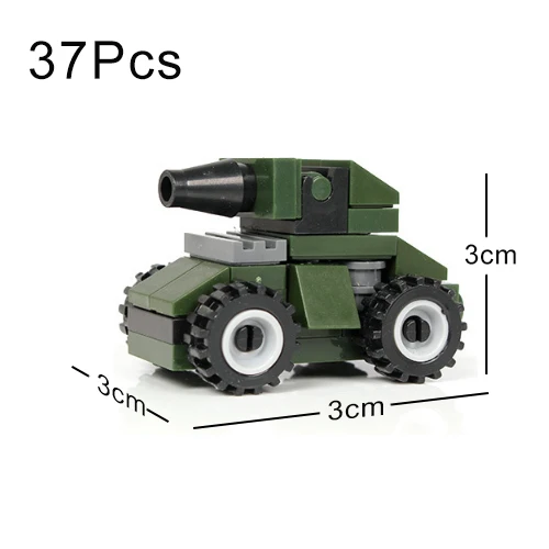 Творческий автомобиль грузовик Танк серии развивающие строительные блоки игрушки для мальчиков 6 лет DIY Gif маленькие Кирпичи совместимы - Цвет: VDM84014
