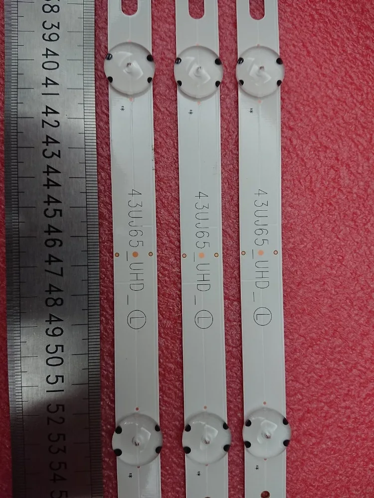 Luz de Fundo para lg Novo 830 Milímetros Tira Conduzida 43uk6300plb 43uj651v 43uj701v 43uj65_uhd_l Innotek 17y 43inch_a Lc43490074a Kit 3 Pcs 7led - Image 3
