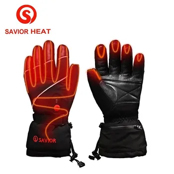 

SAVIOR Heat battery heated glove fishing racing sking cycling outdoor sport 3 levels control back&5 fingers heating winter hot