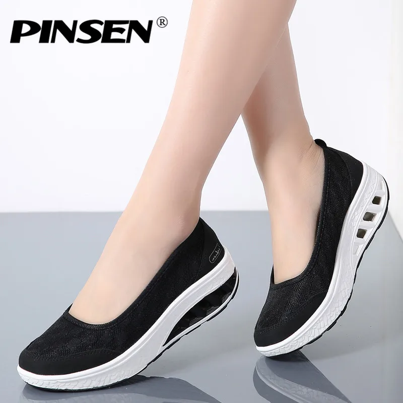 

PINSEN 2020 Summer Casual Shoes Flat Platform Loafers Women Shoes Slip On Flats Moccasins Creepers Chaussures Femme Shoes Woman