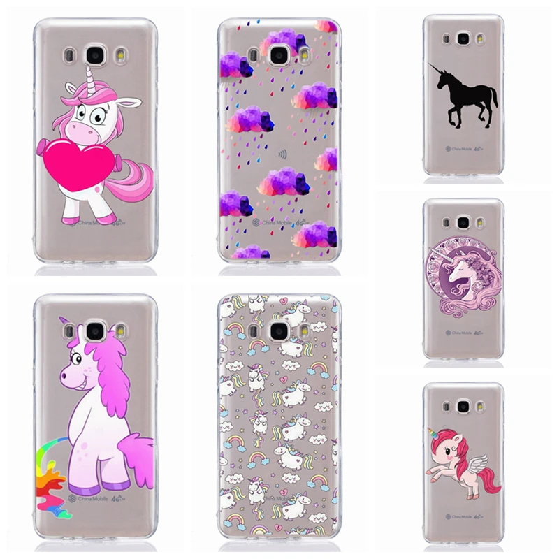 Для Samsung Galaxy A3 A5 2016 2017 A300 A320F A510 A520F TPU цветной мягкий чехол с единорогом Fundas F319 |
