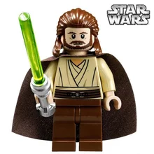 SingleSale STAR WAR Rogue One Qui Gon Jinn sw322 LightSaber minifig Assemble DIY Building Blocks Kids