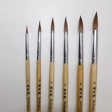 6 шт./компл. кисть для письма из волос weasel Акварельная живопись акварельные кисти