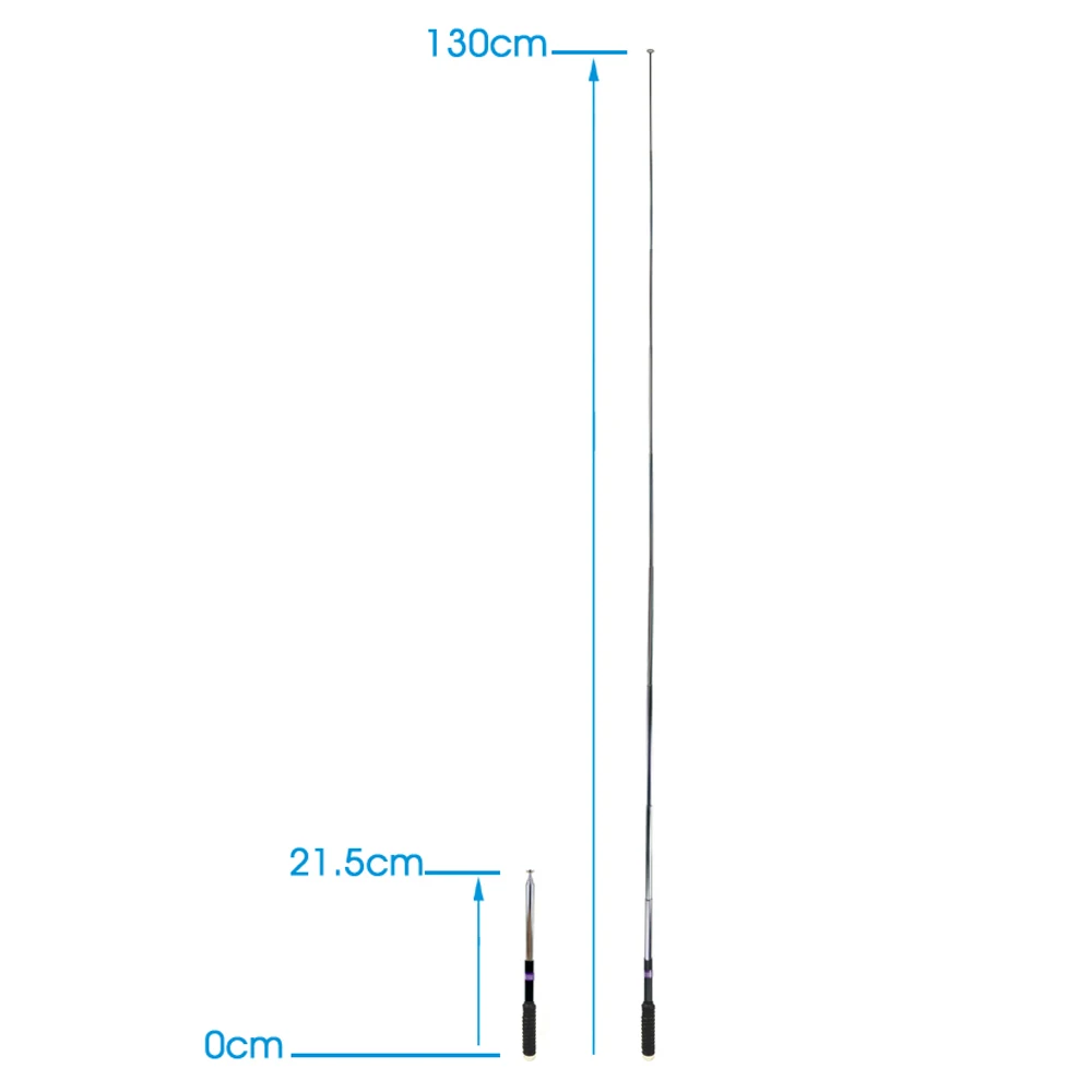 Walkie Talkie SMA Мужская телескопическая антенна усиления 136-174 МГц VHF FP10120 для Yaesu VX-6R Baofeng WOUXUN TYT TH-UV3R двухстороннее радио