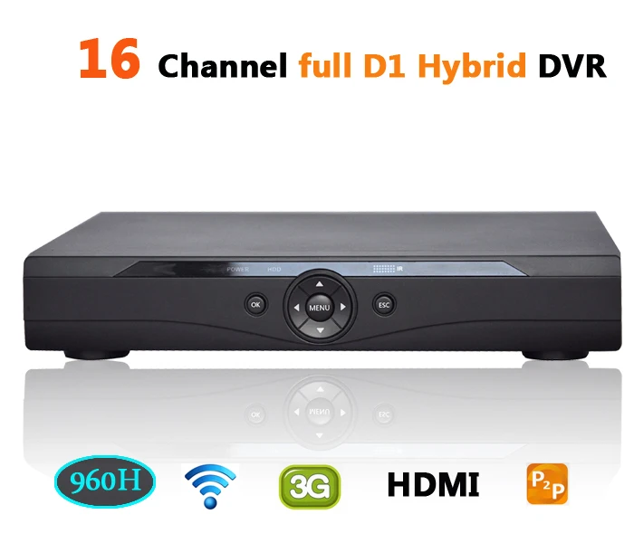 DVR 16 channel full D1 Hi3521 support HDMI 3G WIFI P2P cloud HVR NVR 16ch stand alone video ip dvr CCTV video recorder