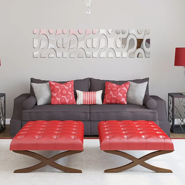 MOZA 4 pcs/lot Home Decoration 40x160cm Big 3D Gold large wall mirror