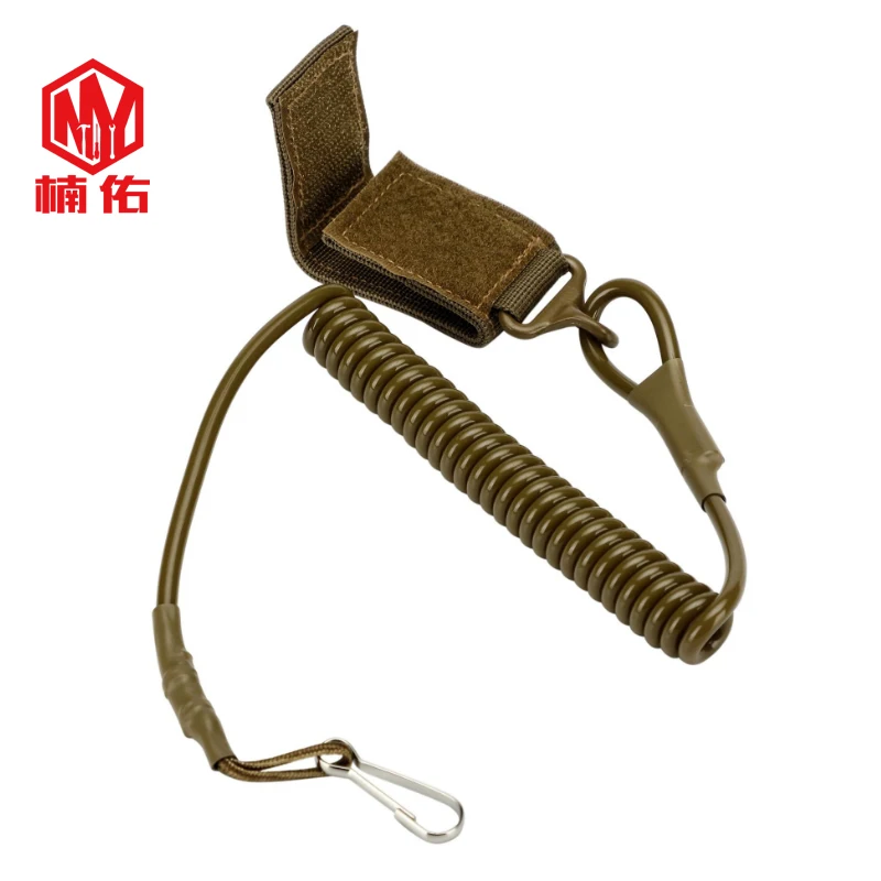 

EDC Molle System Multi-function Tactical Anti-lost Outdoor Military Enthusiasts Spring Rope Rope Elastic Key Ring Lanyard