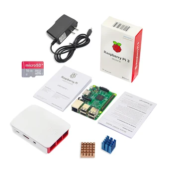 

Raspberry pi 3 B model+ charger power + shell + 16GB card + heatsink combination packages