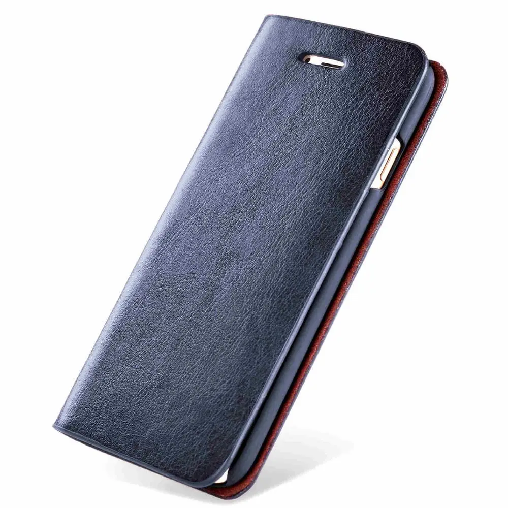 Musubo бренд чехол для iPhone 6 Роскошные Пояса из натуральной кожи бумажник телефон сумка-чехол для Apple iPhone 6 s чехлы флип Coque - Цвет: Синий