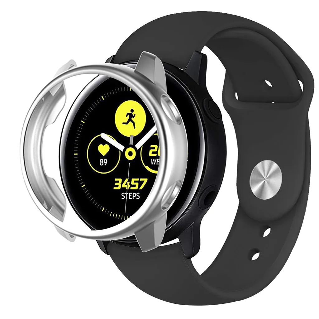 Ouhaobin защитный чехол для samsung Galaxy Watch Active Гальванизированный прозрачный ТПУ Защитная рамка для экрана для Galaxy 613#2