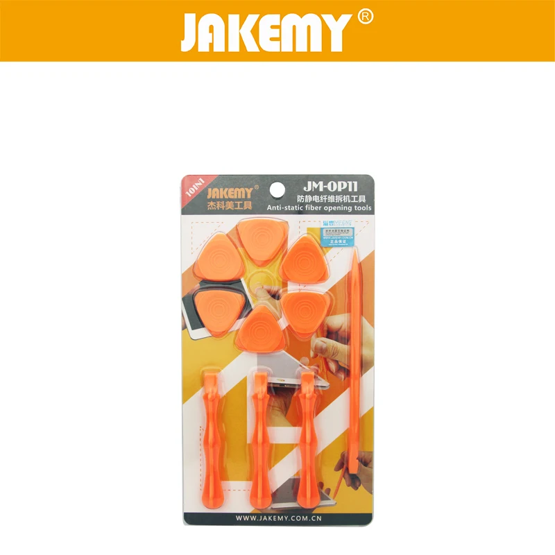 

JAKEMY 10 in 1 Opening Tools Repair Tool Set Plastic Sheet Opener Mobile Phone Tablet PC Smart Cell Phone