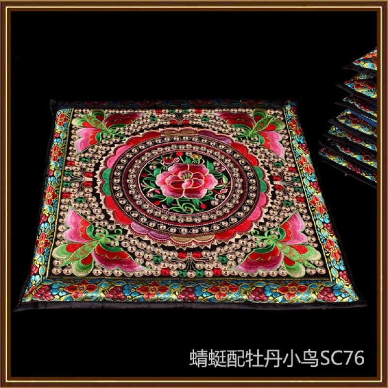 

New Chinese style embroidery chair cushion sofa cushion seat cushion Thickening sponge cushion Contains the filler sponge