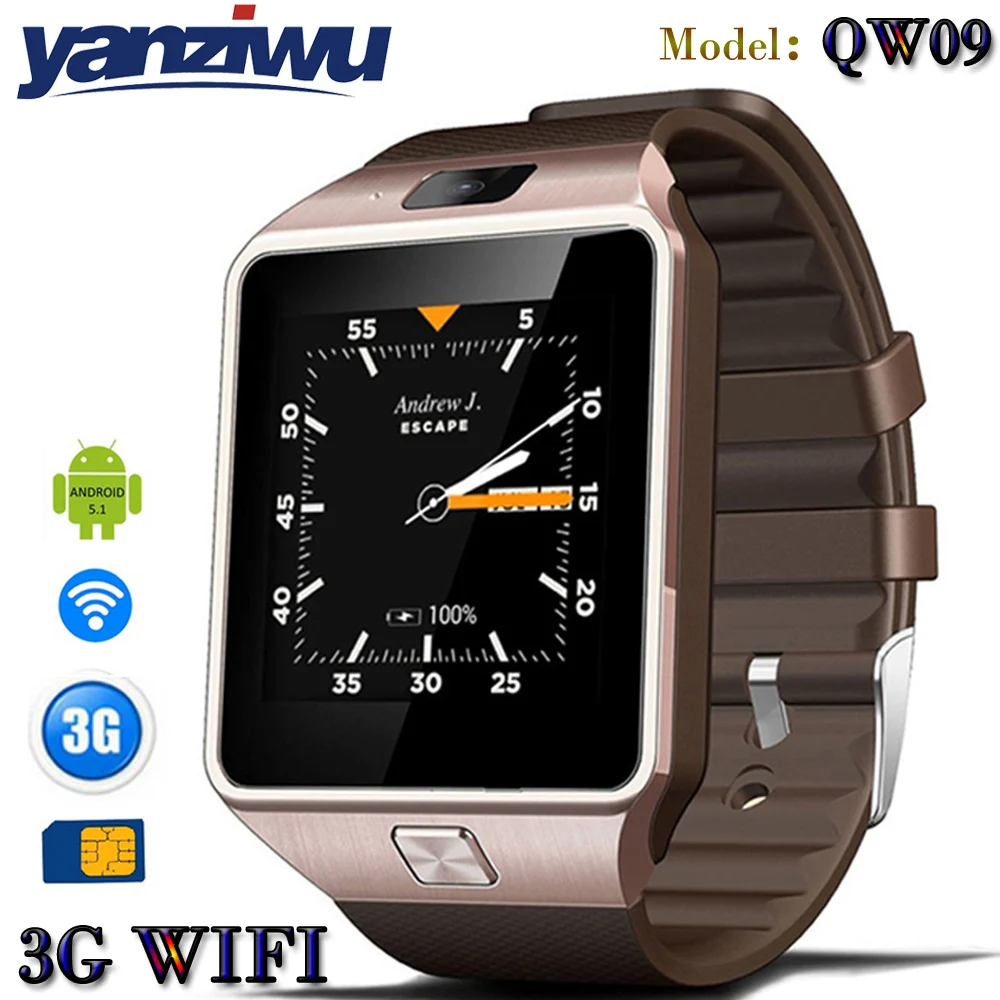 YANZIWU new Smart Watch Android 4.4 QW09 Wifi 3G Bluetooth