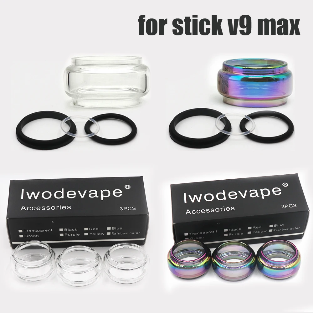 Сменная Лампа пирекс lovekeke прозрачная Радужная стеклянная трубка 8 5 мл для Stick V9 Max