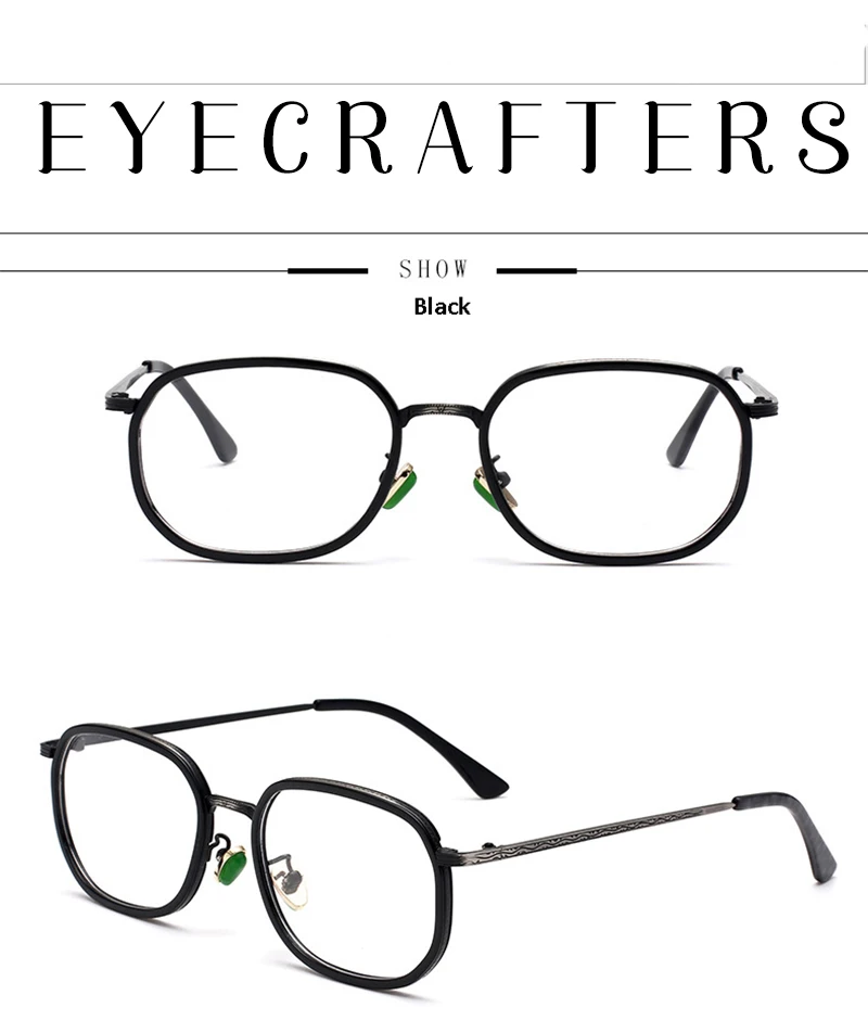 Eyecrafter брендовая дизайнерская модная женская оправа для очков прозрачные линзы Ретро оправы для очков мужские овальные оправы для очков винтажные