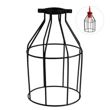 LEDGLE, винтажный Железный Абажур, декоративная лампа, защитный черный светильник, клетка для подвесных ламп, форма бутылки вина, клетка для птиц, абажур, Новинка