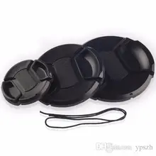 Free Shipping Camera Lens Cap Protection Cover 49mm/52mm/55mm/58mm/62mm/67mm/72mm/77mm/ With Anti-lost Rope Camera accessory
