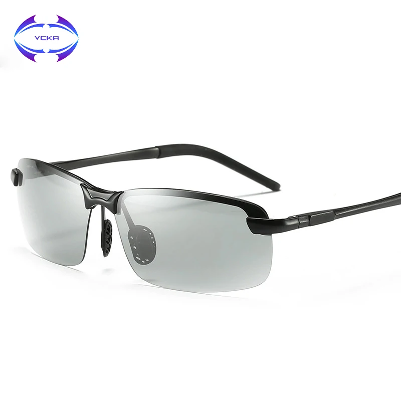 VCKA, для вождения, фотохромные солнцезащитные очки, квадратные, мужские, поляризационные, хамелеон, обесцвечивание, солнцезащитные очки для мужчин, oculos de sol masculino