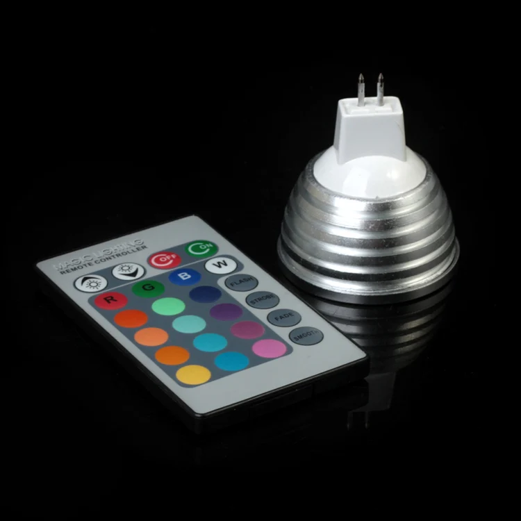 Светодиодные точечные светильники E27 E14 GU10 MR16 RGB волшебная Светодиодная лампа с ИК