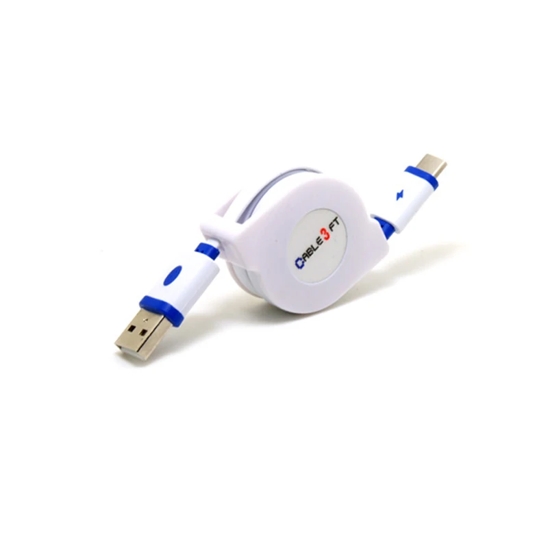 Usb type C выдвижной кабель для мобильного телефона samsung Galaxy huawei Xiaomi быстрое зарядное устройство выдвижной USB-C зарядный кабель USBC