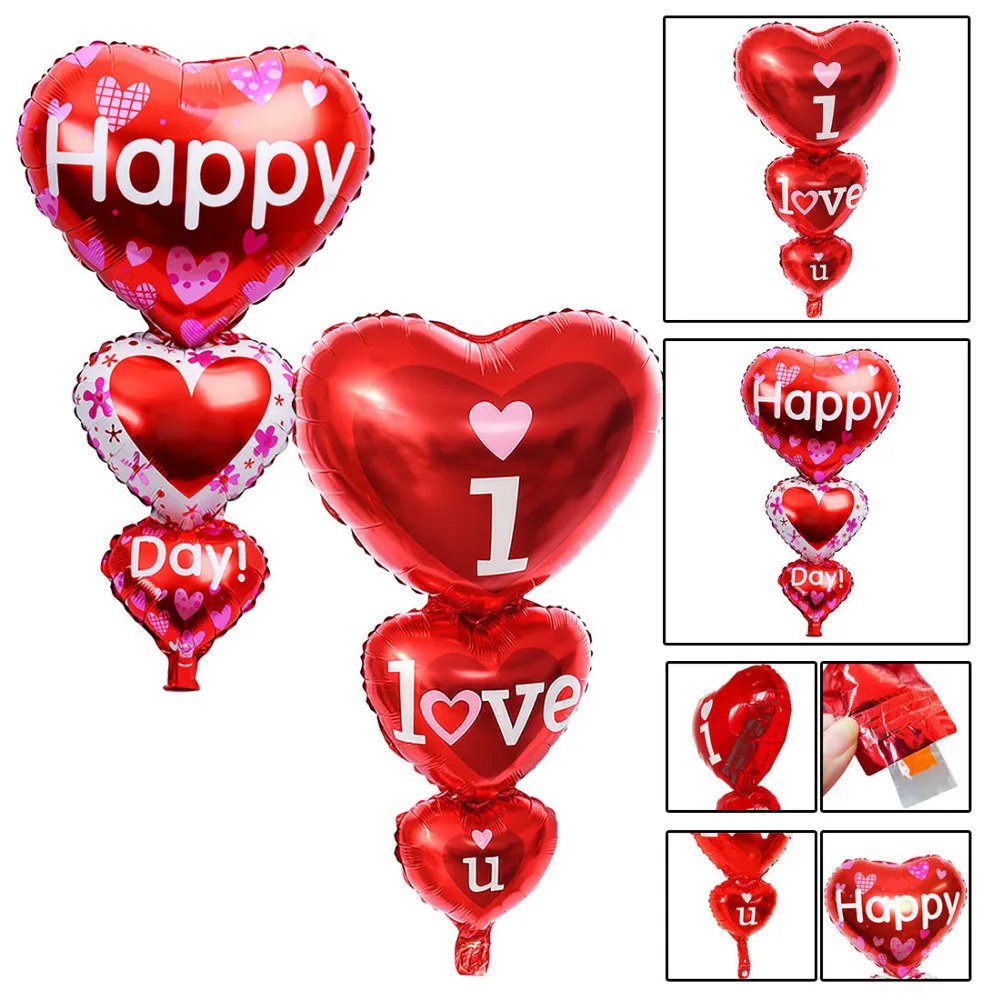

Hot Big Baloon I Love You ang Happy Day Balloons Party Decoration Heart Engagement Anniversary Weddings Valentine Balloons