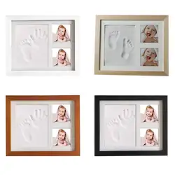 Детские, для малышей Детские руки палец ноги печати глины грязи набор фото Keepsake кадров Комплект подарок