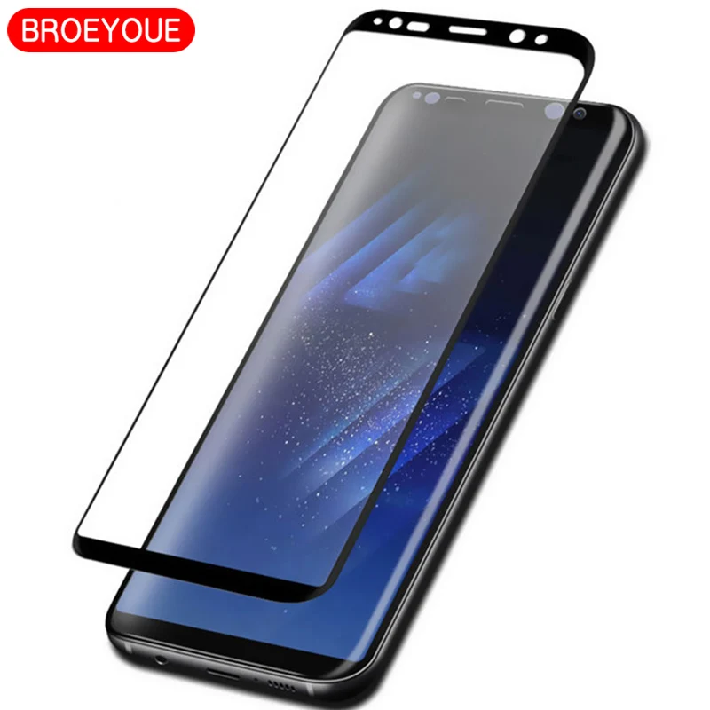 BROEYOUE закаленное Стекло для Samsung Galaxy S6 S7 S8 S9 Edge Plus 3D полный охват Экран защиты Флим крышка для Samsung Note 8 9