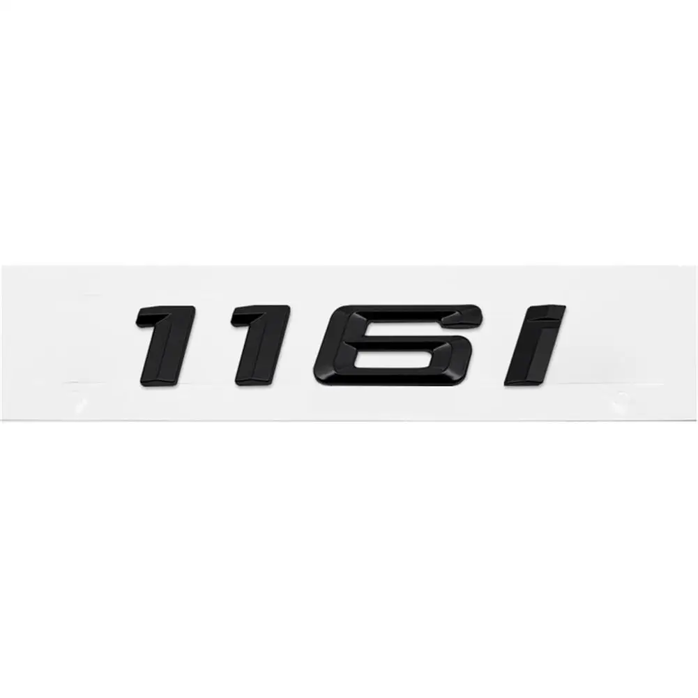 3D металлическая черная наклейка 116i 118i 120i 130i Автомобильная задняя крышка эмблемы цифры буквы значок для BMW 1 серии E81 E82 E87 E88 F20 F21