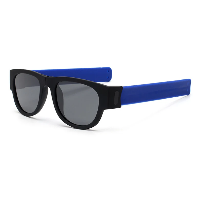 Мини складные поляризованные солнцезащитные очки для женщин и мужчин крутые трендовые велосипедные уличные спортивные солнцезащитные очки UV400 черная оправа
