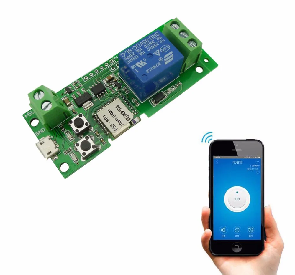 

Aihasd Sonoff Inching/Self-Locking WiFi Wireless Smart Switch Relay Module DC 5V Smart Home For Apple For Android Control