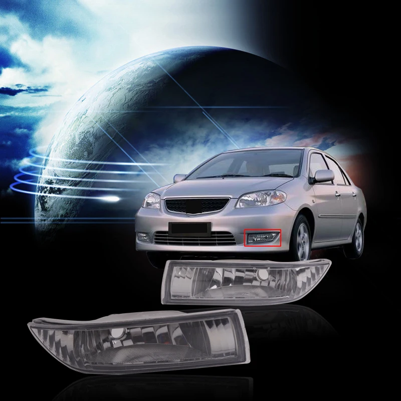

CAPQX Front Bumper Lights Fog Lamps Foglight foglamp For VIOS SOLUNA VIOS AXP4 2002 2003 2004 2005 81221-0D010 81220-0D010
