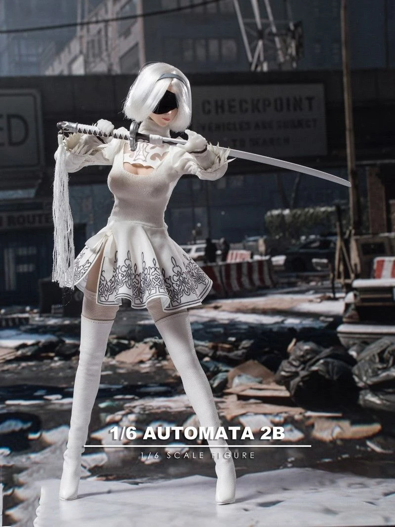 1/6 НИР: автоматы YoRHa No.2 Тип B Женский манекен головы и одежда оружие аксессуары для